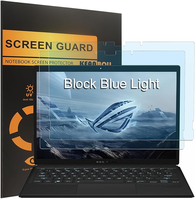 KEANBOLL 2 Pack Blocking Blue Light Screen Protector for 2025 New ASUS ROG Flow Z13 GZ302 Laptop Tablet (13.4 Inch), Anti Blue Light and Anti Glare (Matte) Shield -(Fits model 2025 only !)