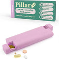 Pillar AM/PM Pill Box Organizer Two Times a Day | Aesthetic 7 Day Tablet Organizer 2 Times A Day | Beautiful Weekly Pill Box for Day and Night Medication (Lavender)