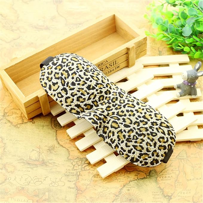 1 PCS 3D Sleep Mask for Women Men Eye Mask for Sleeping Contoured Cup Night Blindfold Mask Block Out Light for Kids Girls and Adult Leopard Print