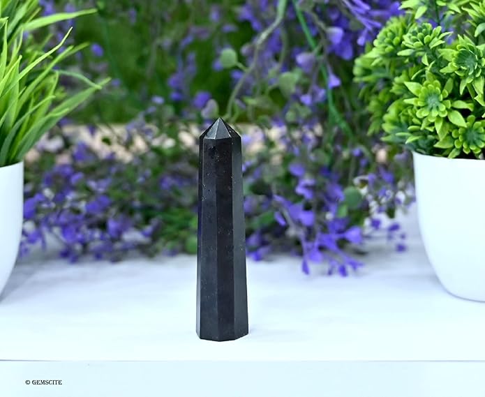 WholesaleGemShop 3 Inch Gemstones Obelisk Tower Jumbo Facet Aura Rock Crystal Natural Polished Earth Wand Spirit