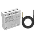 Zigbee 4CH Temperature Monitoring Switch,12V Dry Contact Smart Relay Module,Tuya App Remote Control,with Waterproof Sensor Probe(Tuya Zigbee hub needed)