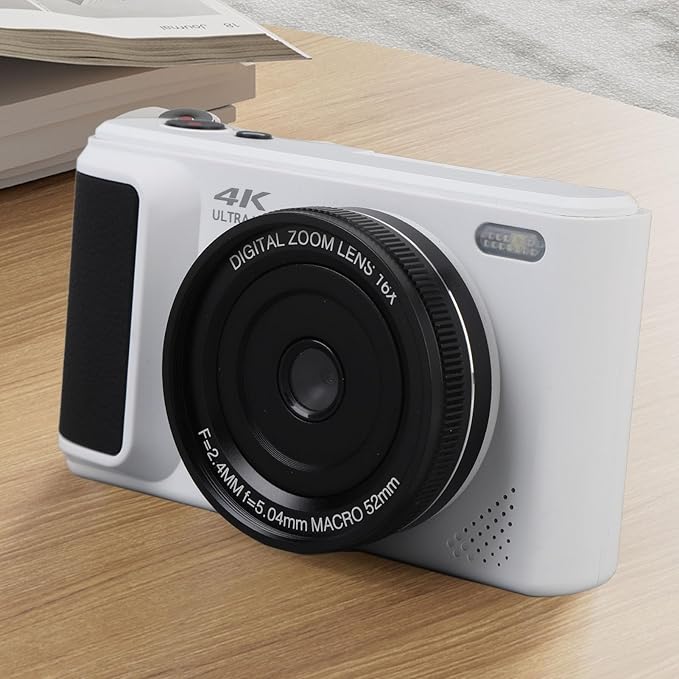 4K Digital Camera for Photography, 64MP Vlogging Camera, 18X Digital Zoom, Autofocus Video, 2.8in 180° Flip Screen, Compact for Beginner