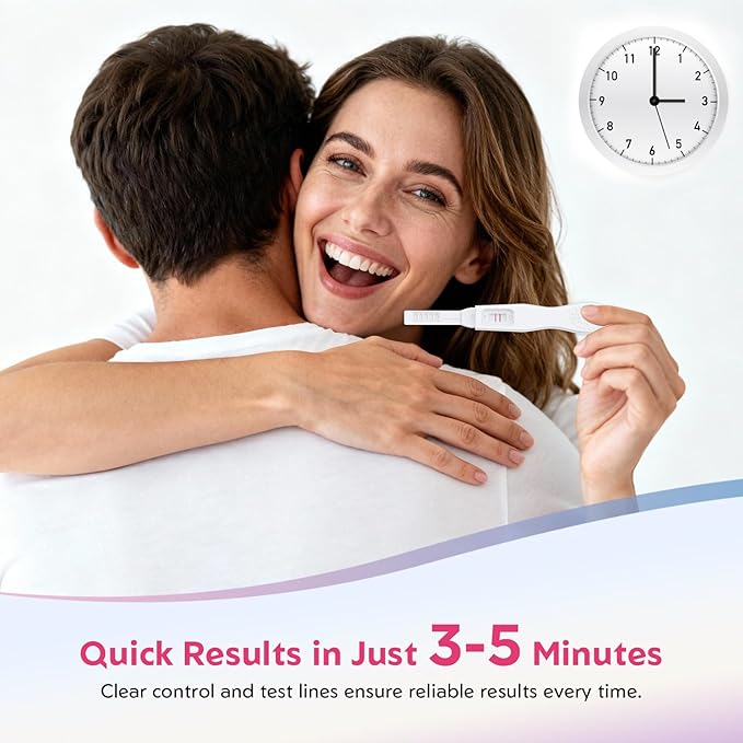 MomMed Pregnancy Test, 5 HCG Home Pregnancy Midstream Test, Accurately Detect Early Pregnancy, High Sensitivity Result for Women Home Testing