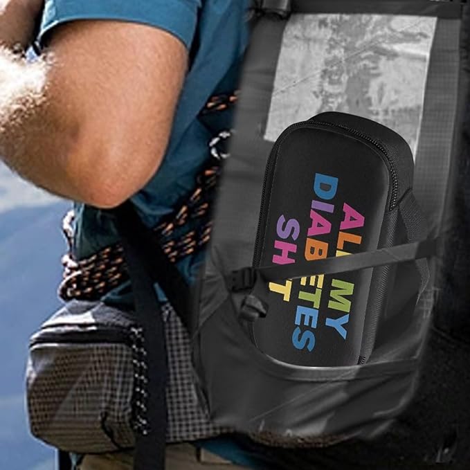 Rnyleeg All My Diabetes Shit Diabetic Supplies Diabetic Travel Bag Insulin Pen Cooler Travel Case Expandable Insulated Diabetic Bag for Insulin Pens