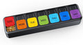 Restree Weekly Pill Organizer Once a Day, Daily Medicine Organizer with Slide-Lid, 7 Day Portable Travel Pill case, Vitamin & Supplement Organizer (Black)