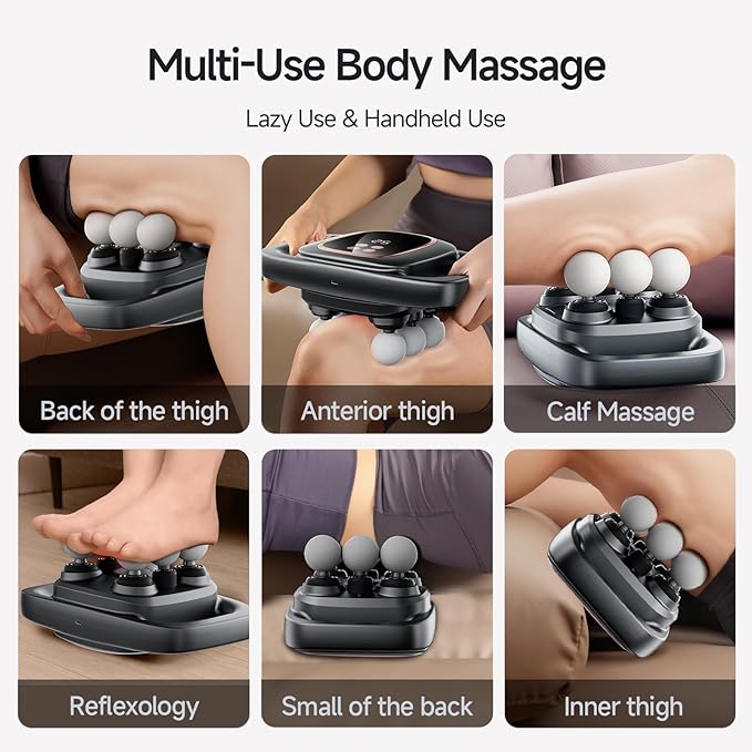 6-Head Massage Gun, Deep Tissue Back Massager, Electric Handheld Massager 2026 New Model for Back, Shoulders, Legs, Muscle Pain Relief, Ideal Gifts for Women, Men, Mom, and Dad