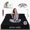 Ali King Grounding Sheets - King Size, Soft Cotton with Silver Fiber, 15'' Deep Pocket Earth Grounding Fitted Bed Sheets for Improved Sleep (Black, King 76''*80''*15'')