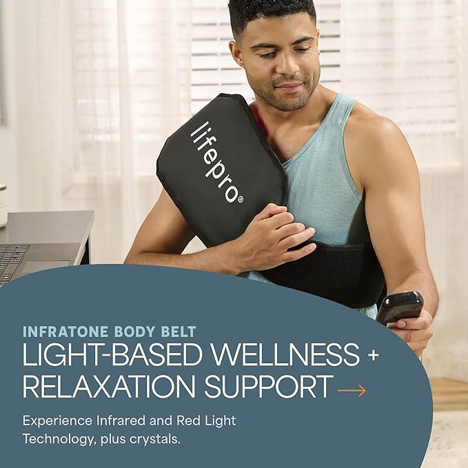 Lifepro Red Light Therapy Belt – Infrared Red Light Therapy for Body, Back Pain and Shoulder - 660nm & 850nm Near Infrared Heating Pad – Adjustable & Portable for Wellness & Relaxation