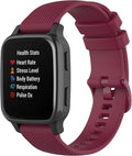 Compatible with Garmin Venu Sq Bands for Women Men, 20mm Quick Release Silicone Replacement Band Wristbands Straps Bracelet Fit for Garmin Vivoactive 3 Music, Forerunner 245 645 (Red)