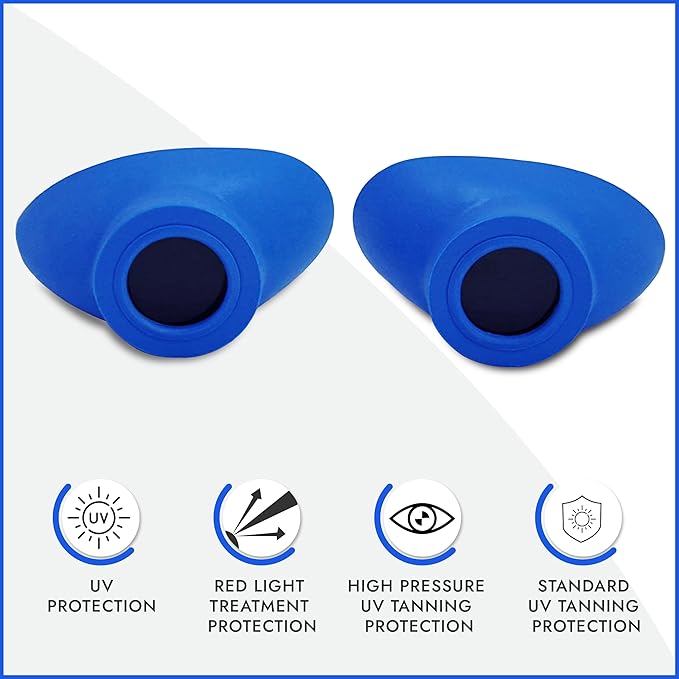 Super Sunnies Slim Flex UV Eye Protection FDA Compliant Eyeshields Individual Tanning Bed Goggles, Red Light Therapy Glasses