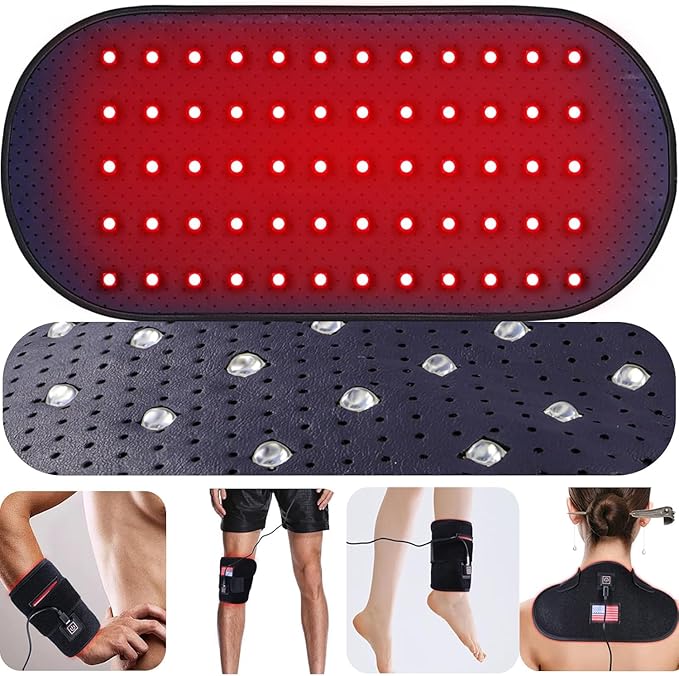 Red-Light-Therapy-for-Body,2025 Upgraded 4 Modes Near Infrared Light for Body Pain Relief,High-Efficiency Spherical Lamp Dual-Wave(660nm & 850nm) LEDs,Multi-Mode Customization (12" x 6")