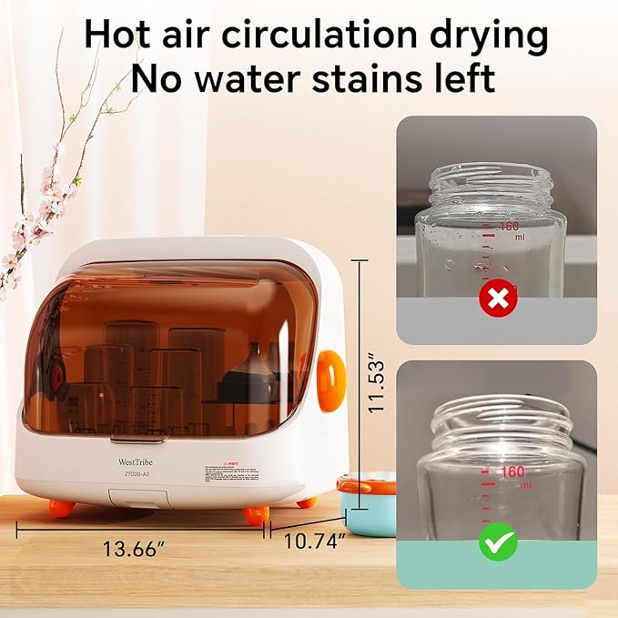Baby Bottle Sterilizer and Dryer – UV Sterilizer 20L Large Capacity, Hot Air Drying, UV Sanitizer Box, No Need to Clean Regularly.UV Light Sanitizer Box .Sanitizer Machine.