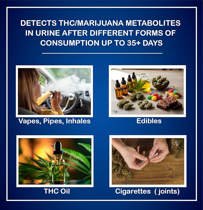 2 Pack - DrugExam Multi Drug Screen Test. Testing for THC/Marijuana in Urine. Detailed Instrustions Included. (2)