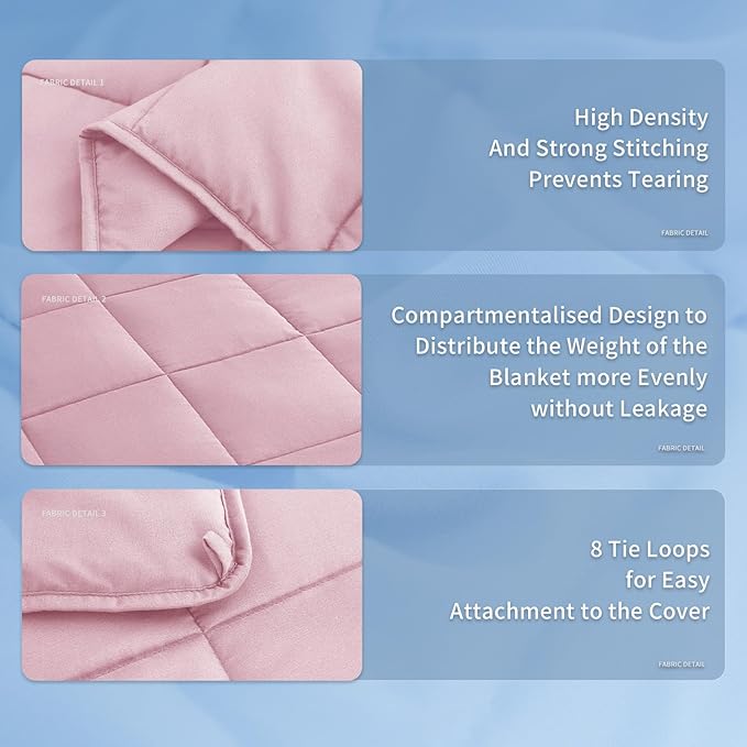 Topcee Weighted Blanket for Adults (20 lbs, 60" x 80") Queen Size Soft Cooling Heavy Blanket Sleeping, Apply to 190-210 lbs Body, Thick Breathable Blanket with Glass Bead, Easy Care