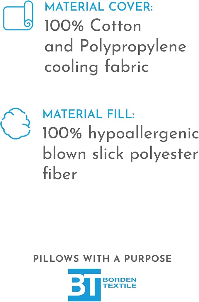 CPAP Pillow by Pillows with a Purpose - Jumbo Size with Cooling Fabric - Unqiue Design with Contoured Cut-Outs - Hypoallergenic with Cover Included
