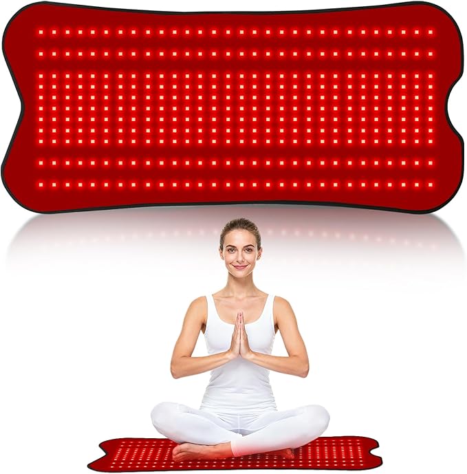 Red Light Therapy for Body, 31.5''× 14.2'' Eligible Red Light Therapy Pad, Dual Chip Grade 330 LEDs 660nm & 850nm Light Therapy Mat with Timer Remote Control