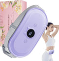 Portable Heating Pad for Period Cramps Relief Vibrating Menstrual Heating Belt for Women, 5000mAh with 7 Heat Levels and 7 Modes for Menstrual, Pain Relief for Back & Stomach - Purple