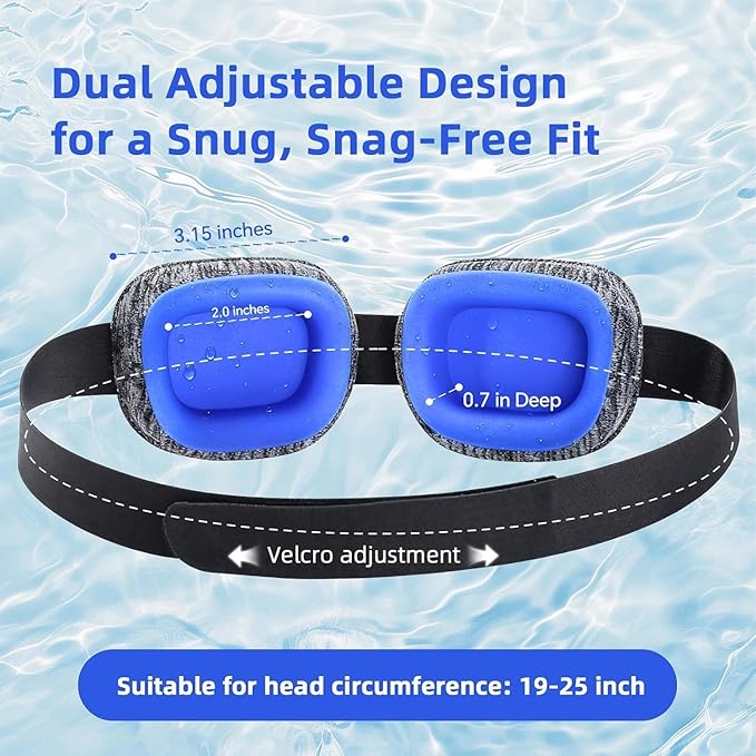 CLOZIA Eye Mask for Dry Eyes - 100% Blackout Dry Eye Mask & Moisture Goggles - Adjustable Sleeping Mask for Men & Women - Removable Cleaning Silicone, Soft & Comfortable - Great for Travel, Shift Work