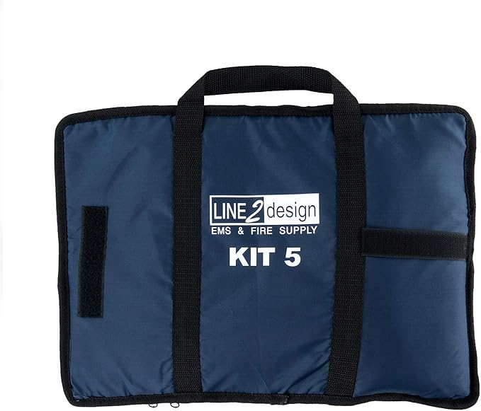 LINE2design Blood Pressure Aneroid Kit System - EMS Emergency Portable Travel Size First Aid Large Adult-Child Manual BP Universal Cuffs Kit-5 with 5 Different Sized Durable Cuffs Trauma Kits