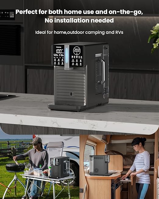 CRS-RS600-MRO All in One Filter Replacement for CrispTaste CRS-RS600 and BEATYL Countertop Reverse Osmosis System Tankless Reverse Osmosis Water Filter, Reduces PFAS TDS, Under Sink RO System
