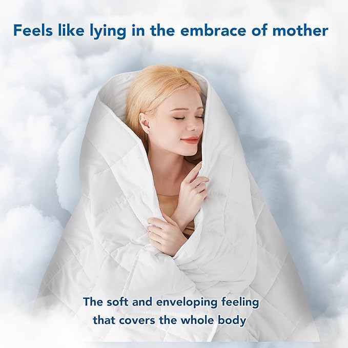 Topcee Weighted Blanket for Adults (20 lbs, 60" x 80") Queen Size Soft Cooling Heavy Blanket Sleeping, Apply to 190-210 lbs Body, Thick Breathable Blanket with Glass Bead, Easy Care