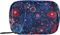 Flower 4th of July Travel Pill Organizer Case Box Container Weekly Portable Vitamin Medicine Holder Storage Bag with Zipper Removable