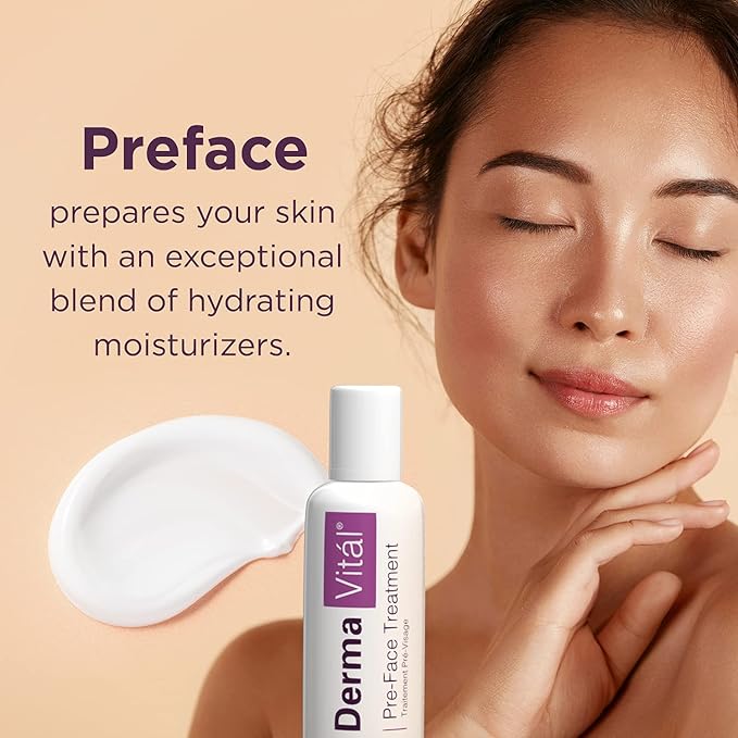 DermaVital Preface Treatment by DermaWand - Face Moisturizer Cream, Anti Aging Cream with Chamomile and Aloe, Reduce the Appearance of Wrinkles - 2 oz.