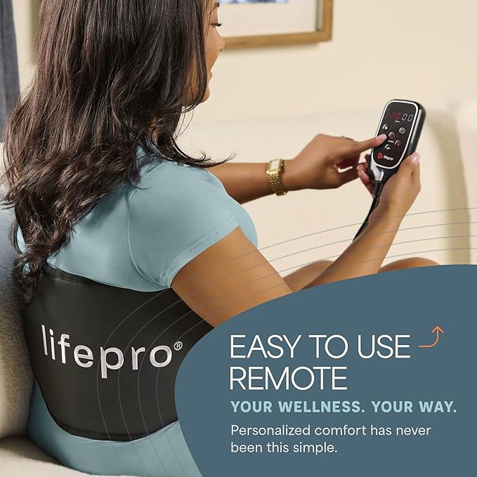 Lifepro Red Light Therapy Belt – Infrared Red Light Therapy for Body, Back Pain and Shoulder - 660nm & 850nm Near Infrared Heating Pad – Adjustable & Portable for Wellness & Relaxation
