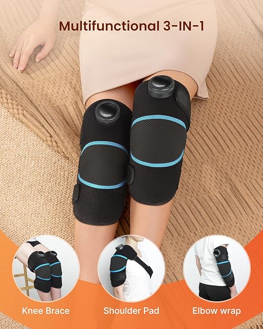 RENPHO Wireless Foot Massager with 20 Heating Mode, FSA Eligible Items Only List, Portable Knee Massager for Pain Relief, Heating Pad for Knee Shoulder Elbow, Valentines Day Gifts for Her Him (2 Pcs)