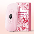 Portable Heating Pad Period Cramps: 2 Timer 6 Heat Levels 6 Vibration Modes Cordless Electric Heating Pad 3s Fast Heating Menstrual Heating Pad (Light Pink)
