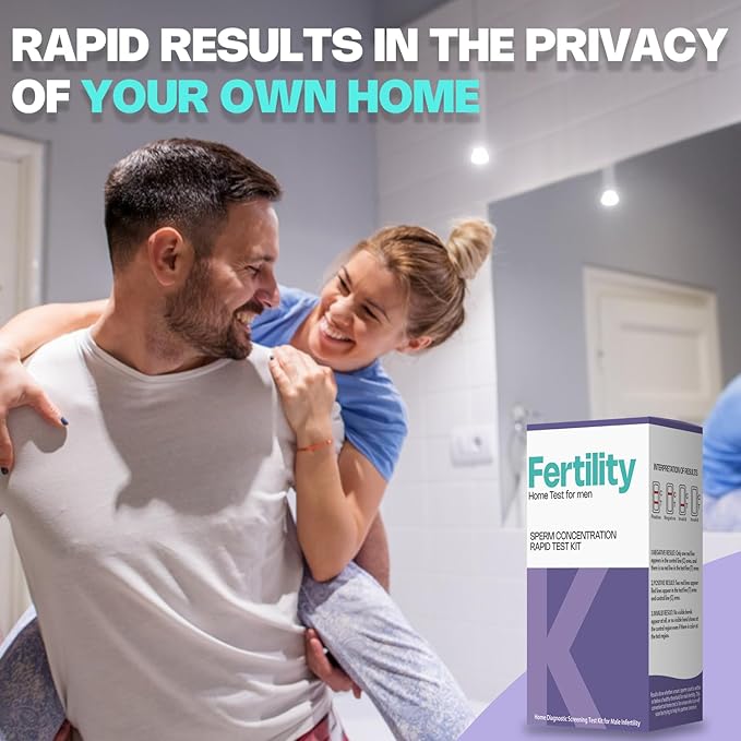 Trak Plus Male Fertility Testing System Fertility Home Test Kit for Men- Shows Normal or Low Sperm Count- Easy to Read Results-Convenient, Accurate, Private
