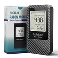 LifeBasis Radon Detector, Radon Test for Home with Long and Short Term Radon Meter, Home Radon Gas Monitor US Version-pCi/L (Update Version, Carbon Fiber Color)