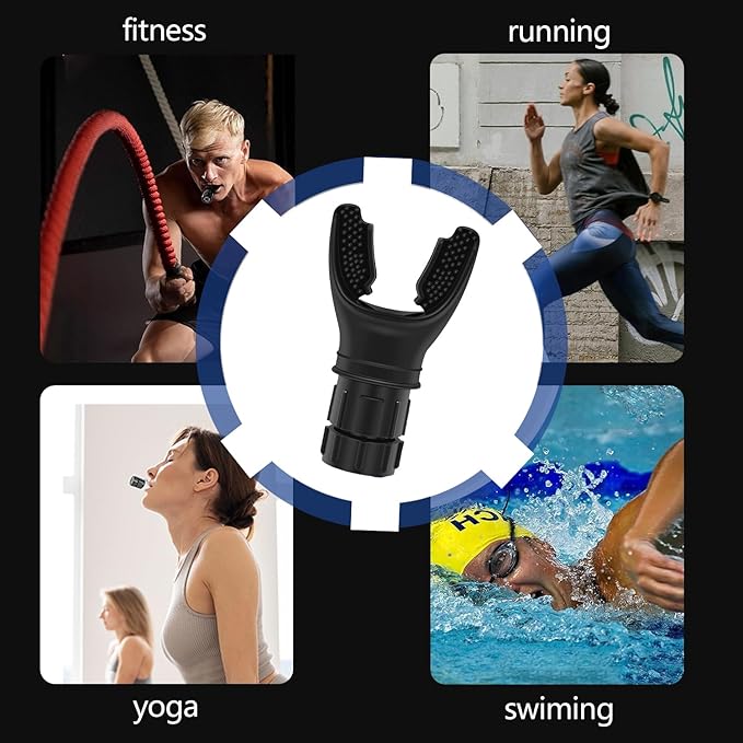 Portable breathing exercise device for lungs, Breathing trainer with Resistance Adjustable, Lung Trainer with excellent quality silicone, Improve Breathing Capacity and Endurance,Easy to Clean and Use