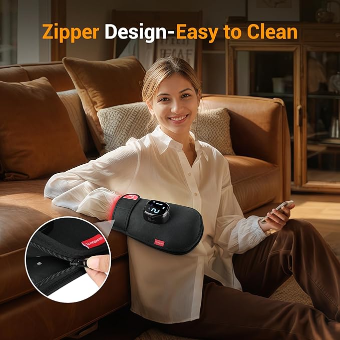 Comfytemp 5000mAh Cordless Red Light Therapy Glove for Hand, 360° Dual-sided 100 LEDs Near Infrared Wrap, 13W Pad for Wrist Finger Joint, Valentines Day Gifts for Her, Men Women Mom Dad, 660nm & 850nm