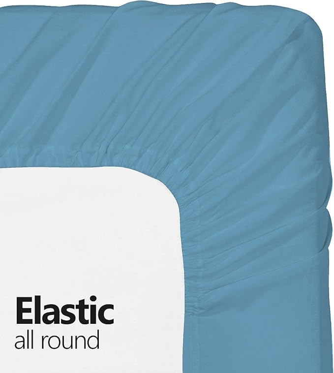 6 Pack Fitted Hospital Bed Sheets with Elastic All Around for a Double Brushed Ultra Soft Breathable 100% Microfiber Sheets, 36” x 84” x 12”