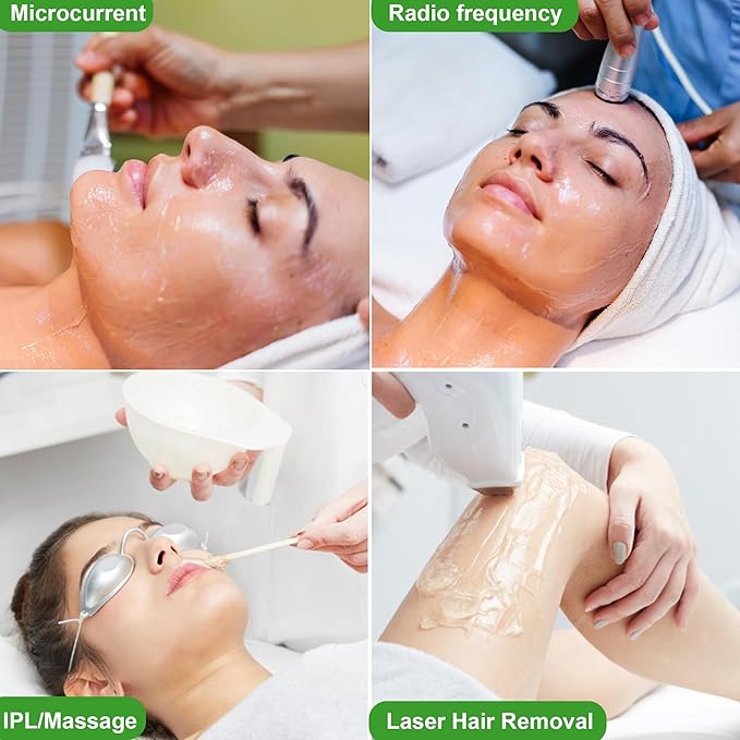 84 Fl Oz Aloe Vera Conductive Gel for Microcurrent Facial Device, Paraben & Fragrance Free, Cooling Gel for Laser Hair Removal/RF Machine, Skin Soothing Hydrating, Large Capacity for Beauty Salon Spa