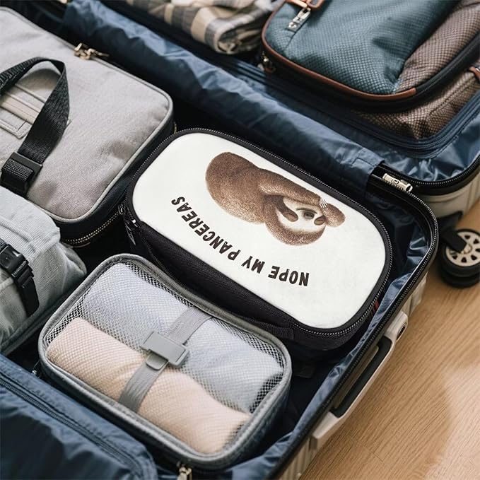 Rnyleeg Cute Sloth Insulin Bag for Women Men Portable Diabetic Supplies Storage Bags with Handle Small Size Diabetic Bags for Supplies Medicine Cooler Bag