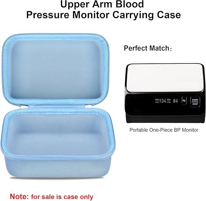 Elonbo Carrying Case for OMRON Evolv Bluetooth Wireless Upper Arm Blood Pressure Monitor, for OMRON Evolv BP7000 Portable One-Piece BP Monitor Storage Holder, Blue