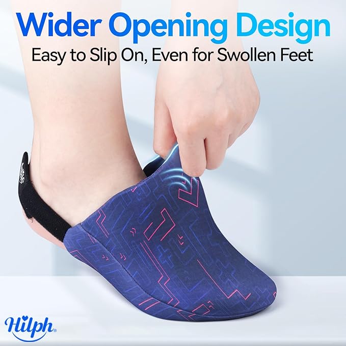 Hilph Foot & Toes Ice Pack Wrap for Broken Toes & Surgery Recovery, Wearable Forefoot Gel Ice Pack Cold Therapy Ice Sock with Strap for Hammer Toe, Injuries, Gout, Single Blue