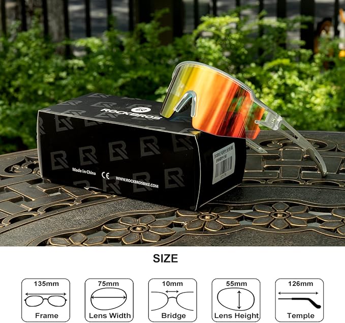 ROCKBROS Photochromic Sports Sunglasses for Men Women Cycling UV Protection