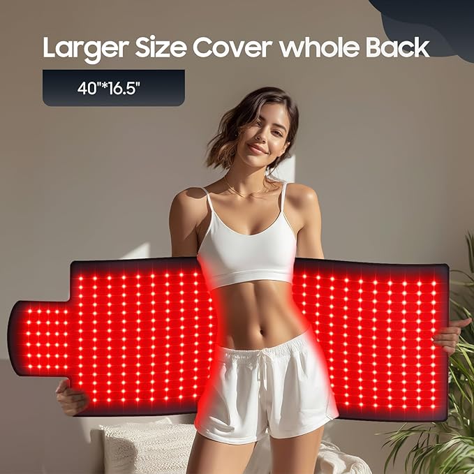 LITDUCK Body Red Light Therapy Mat, Eligible Red Light Therapy Blanket, 2in1 LEDs(660nm& 850nm), Premium Leather, Adjustable Timer & Intensity 36.3"*15.8"