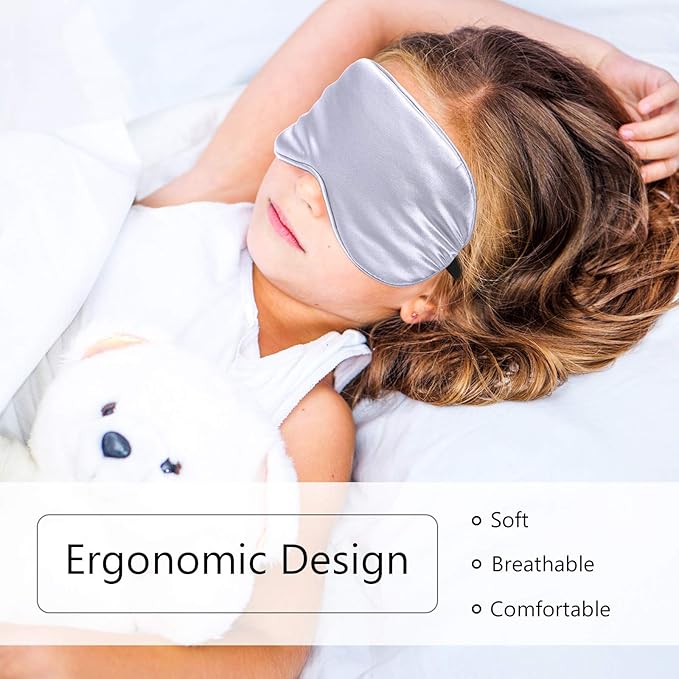 BBTO 8 Pcs Sleep Mask, Silk Eye Mask for Sleeping with Adjustable Strap, Blackout Sleeping Eye Blindfold Soft Silk Mask for Men Women Adults (Multicolor)