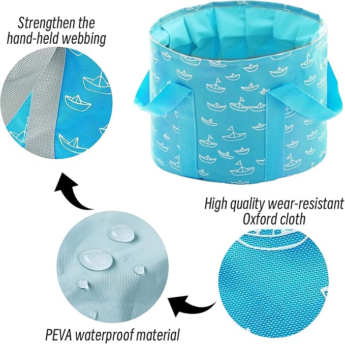 Collapsible Bucket for Soaking Feet-25L Portable Travel Foot Bath Tub, Foot Soaking Bath Basin Portable, Foot Spa Soaking Feet Home Pedicure Basin Outdoor Camping,Blue