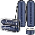 [2 Pack] Zannaki Metal Travel Pill Organizer, Portable Waterproof Weekly Pill Box, Large Aluminum Alloy Pill Case Container, BPA Free 7 Day Daily Medicine Organizer Holder for Vitamin, Supplement
