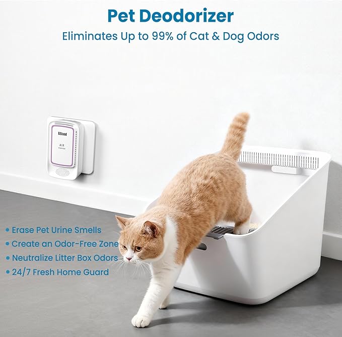 Air Ionizer for Home - Plug In Negative Ion Generator, Quiet Filterless Air Cleaner for Bedroom, Bathroom, Office & Kitchen, Compact Air Freshener for Smoke, Dust and Pet Odors