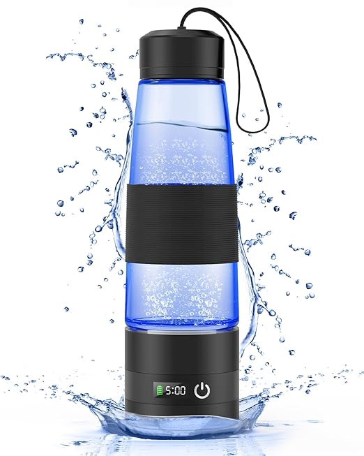 Hydrogen Water Bottle 3300+ PPB, 460ML/16.23OZ Rapid Hydrogen Water Generator - SPE/PEM Tech, Portable Rechargeable 1200 mAh Hydro Water Machine, for Home Office Travel Fitness Drinking