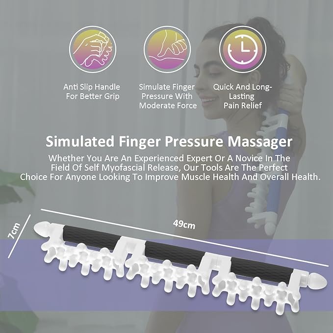 Strict Fascia Massage Tool Large Myofascial Release Blaster Tools for Anti-Cellulite Skin Soothing Lymphatic Drainage Trigger Point Deep Tissue Shoulder, Back，Psoas,Thighs, Butt & Full Body (Black)