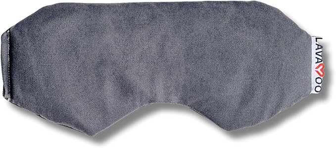 Lava Eye Mask | Lava Sand Weighted Heating & Cooling Pad | Strapless Eye Relief | Microwavable, Washable, & Odorless | Made by Lavayoo