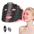 Red Light Therapy Mask for Face, 4 Modes Portable Led Face Mask Light Therapy with Remote, 180 LED Beads, Infrared Mask for Home Working Travel Yoga