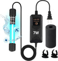 7W UV Light for Aquariums with 4 Timer Modes | UV-C Light for Sump Filters, Top & Bottom Filter Boxes, External Filter Chambers, Hang-On-Back Filters & Small Ponds – Keeps Fish Tanks Clear & Healthy